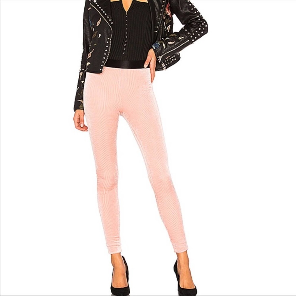 Lovers + Friends Clair Velvet Ribbed Leggings (D1)